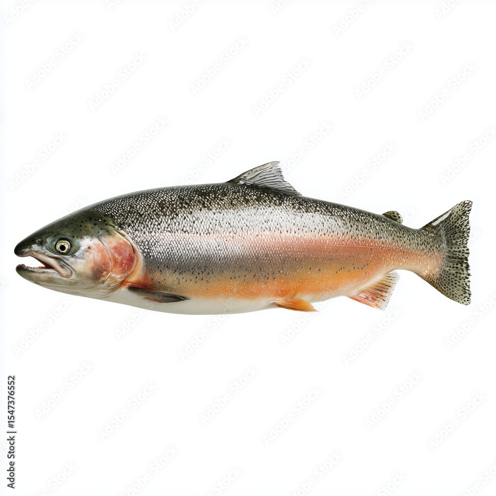 Stunning Rainbow Trout, A Fresh Catch , isolated on white background png Stunning Rainbow Trout, A Fresh Catch , isolated on white background png