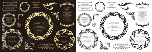 Fashionable frame. Design template. A set of gorgeous foreheads.
