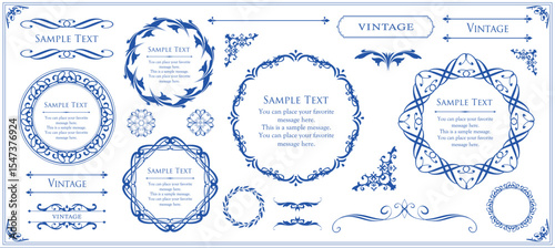 Fashionable frame. Design template. A set of gorgeous foreheads.
