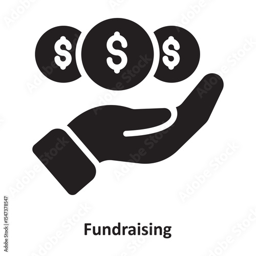 Fundraising Vector Icon which can easily modify or edit