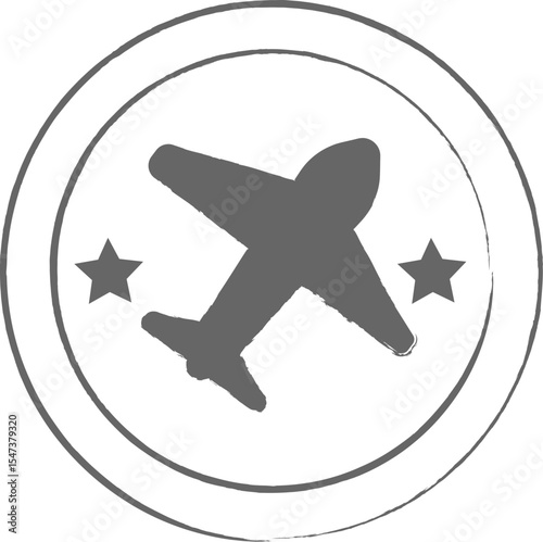 Airplane Travel Stamp