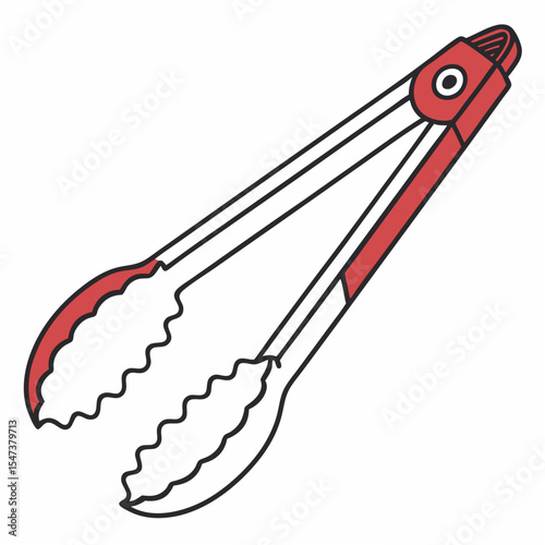 Professional kitchen tongs cutout transparent background design element