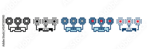 Memory Sharing Icon Set Multiple Style Collection