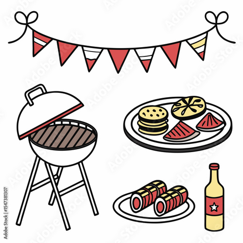 Summer bbq party food grill picnic celebration fun