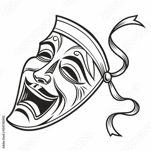 Laughing comedy mask theater play performance art design