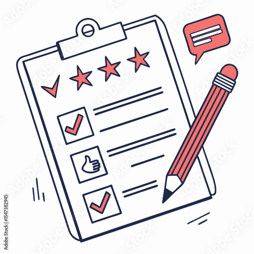 Professional checklist clipboard design element isolated on white background