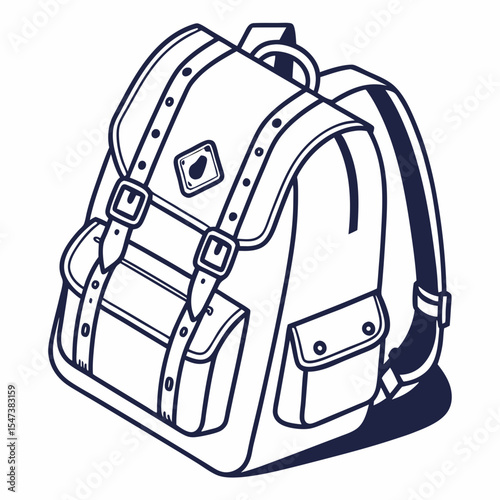 Stylish vintage backpack travel adventure gear