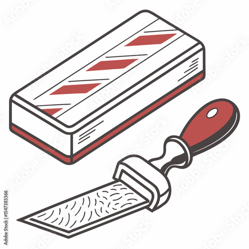 Eraser and sharpener set illustration design