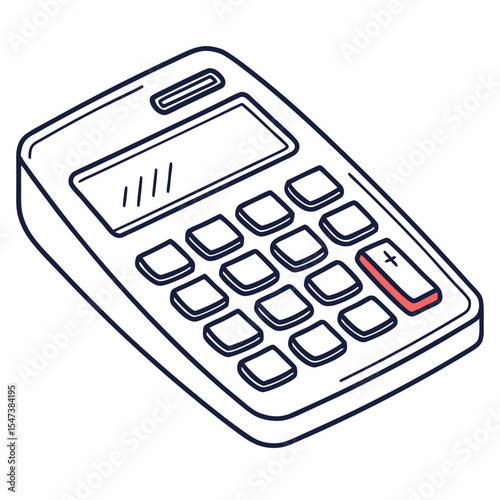 Professional calculator illustration transparent background