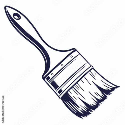 Professional paintbrush graphic design element isolated