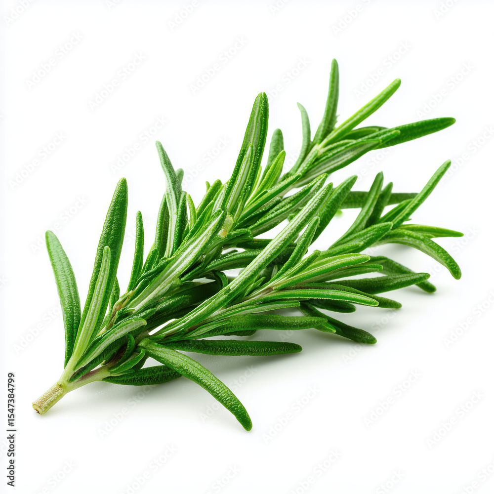 Fototapeta premium Fresh Rosemary Sprig - Culinary Herb , isolated on white background png