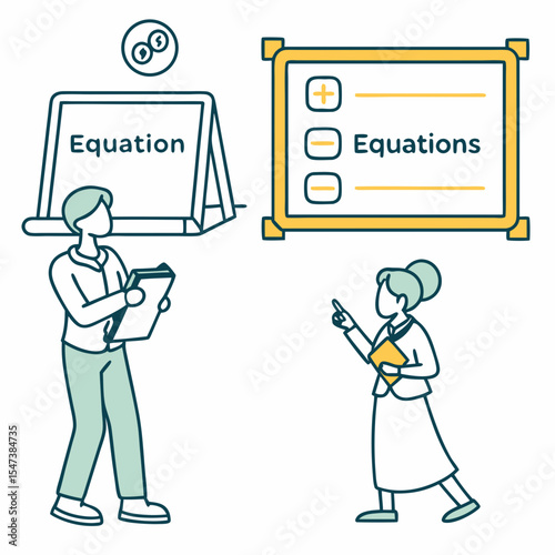 Solving equations math problem teamwork collaboration