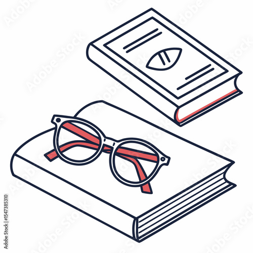 Books glasses reading knowledge education study