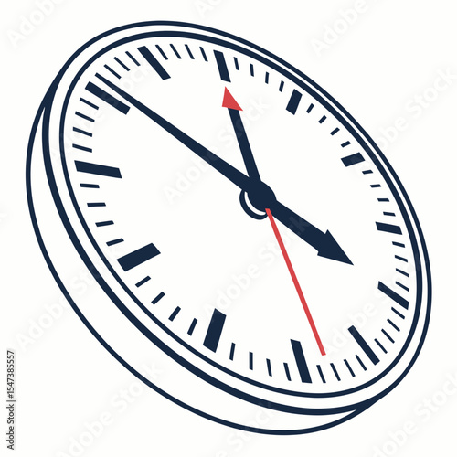 Modern clock design time management concept