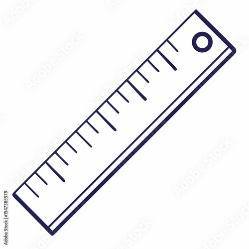 Simple ruler icon measurement tool design element