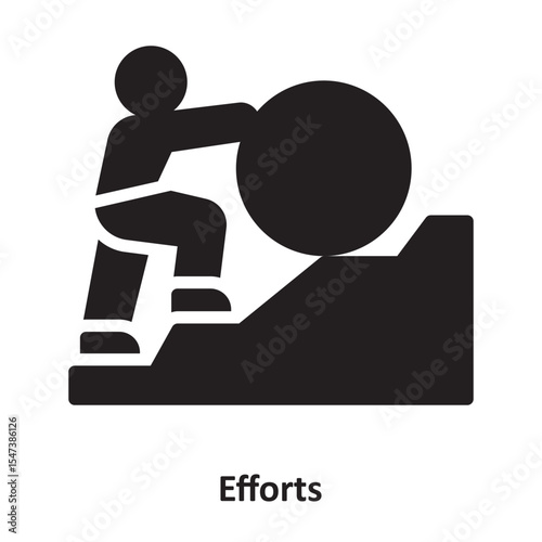 Efforts Vector Icon which can easily modify or edit
