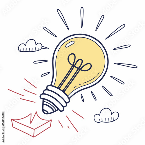 Bright idea lightbulb inspiration innovation concept