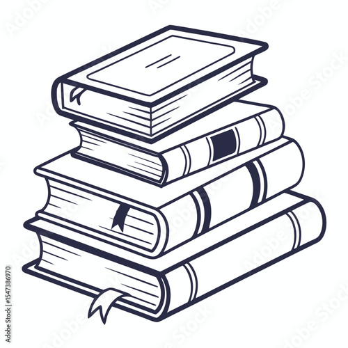 Stack of books education knowledge learning literature