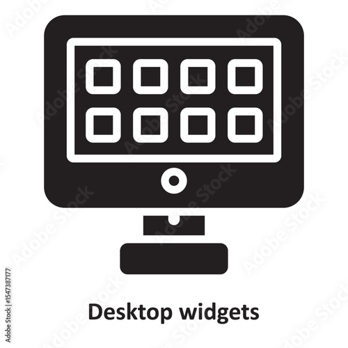 Desktop widgets Vector Icon which can easily modify or edit