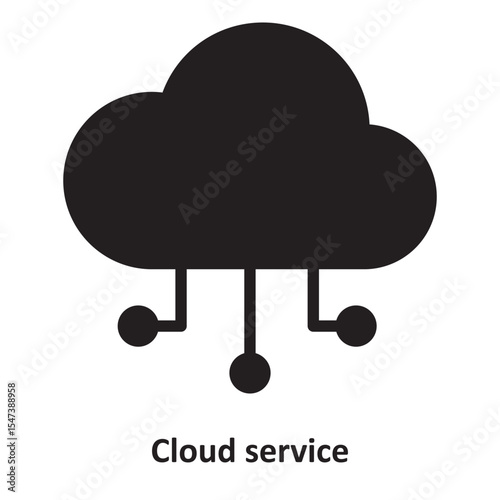 Cloud service Vector Icon which can easily modify or edit