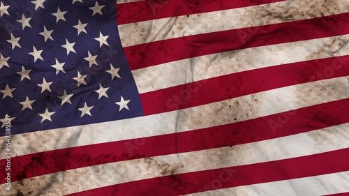 United States  texture flag seamless loop animation. 4K Video
