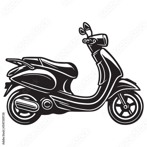 Scooter Bike Clipart Scooter Motorcycle Illustration Design

