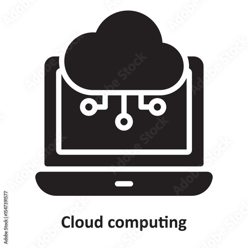 Cloud computing Vector Icon which can easily modify or edit
