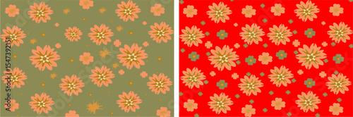 Flower design background, pattern sets background, design of flowers art vector , seamless texture with pattern background