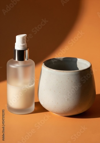 Janpanese Glass and Bottle with Pump