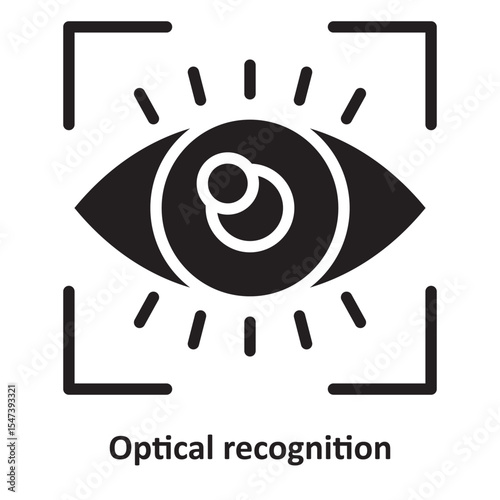 Optical recognition Vector Icon which can easily modify or edit