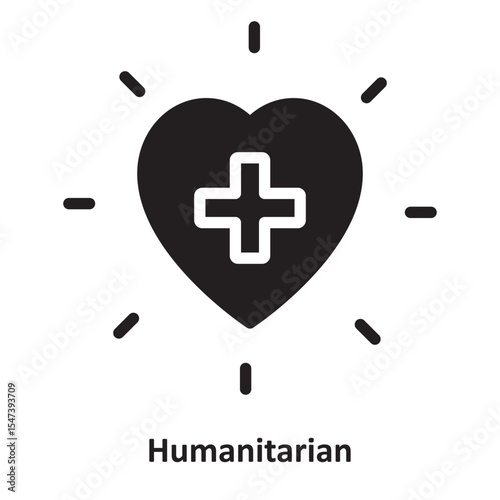 Humanitarian Vector Icon which can easily modify or edit