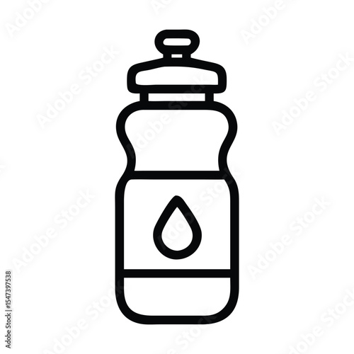 Water bottle Vector Icon Design Illustration | Premium Vector