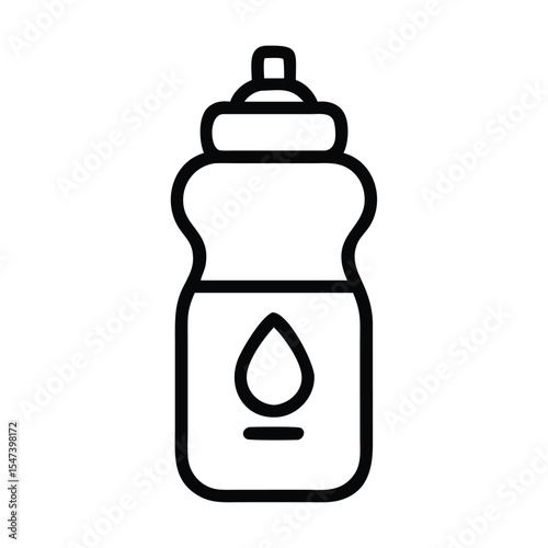Water bottle Vector Icon Design Illustration | Premium Vector