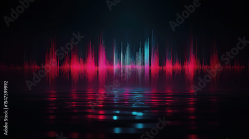 Modern audio engineering background featuring soundwaves, mixing , and studio vibes. Ideal for music production, podcasting, and audio tech themes.