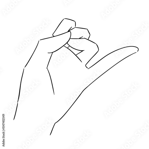 ハンシー・ムドラの白黒イラスト