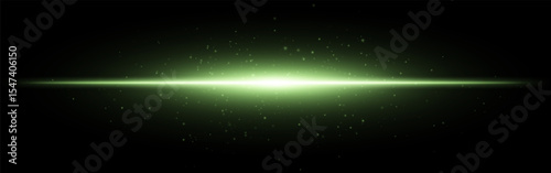 Light burst set icon. Aqua horizontal flash with subtle particles and gradient beam on dark background, perfect for tech or digital interface themes.