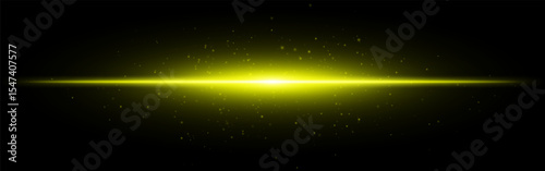 Light burst set icon. Aqua horizontal flash with subtle particles and gradient beam on dark background, perfect for tech or digital interface themes.