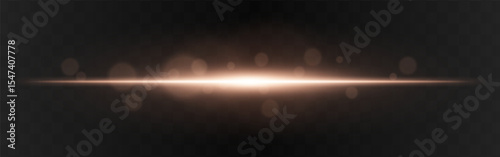 Light burst. Blue horizontal glow with radial flare and soft particles on dark transparent background, suitable for tech or sci-fi visuals.