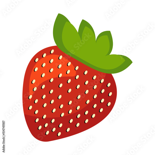 Strawberry Flat Illustration Cartoon