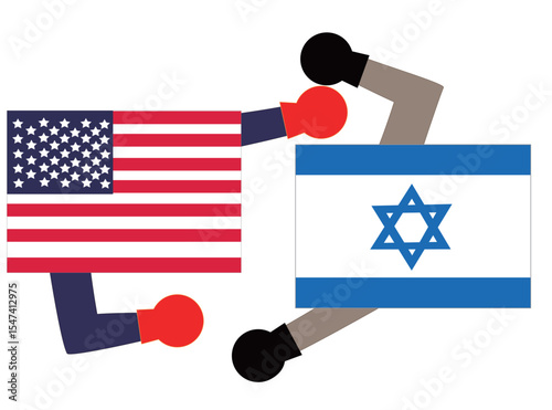 イスラエルとアメリカとの外交の状態を表している。