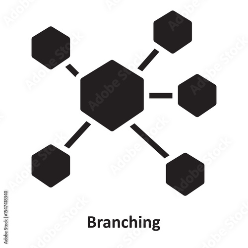 Branching Vector Icon which can easily modify or edit