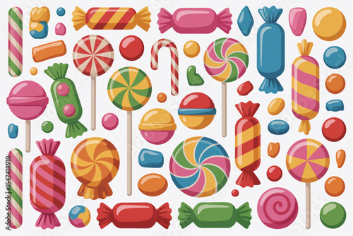 Colorful Collection of Assorted Candies and Sweets