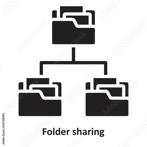 Folder sharing Vector Icon which can easily modify or edit