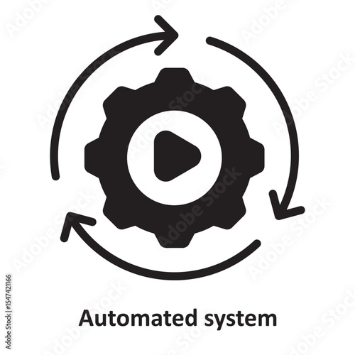 Automated system Vector Icon which can easily modify or edit