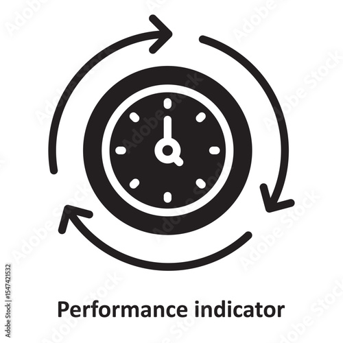 Performance indicator Vector Icon which can easily modify or edit