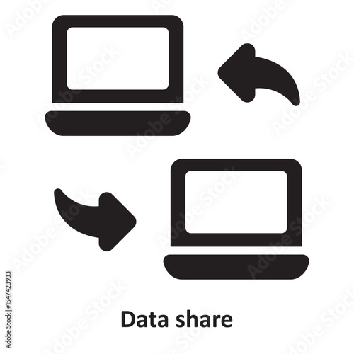 Data share Vector Icon which can easily modify or edit
