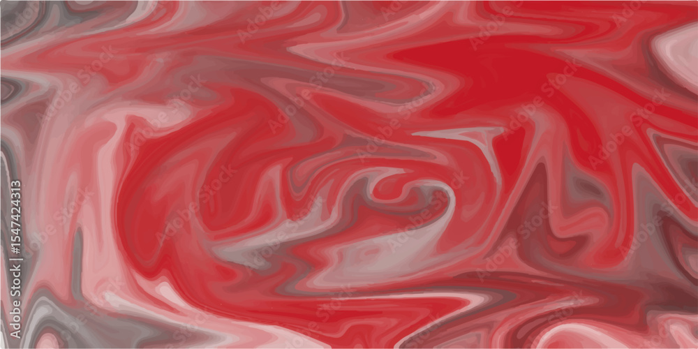 Fototapeta premium Abstract fluid art composition featuring dynamic swirls of red, blue, and white. Marbled. Splash of paint. Colorful liquid. Fluid motion ink water design. Trendy marble liquid paint on water.