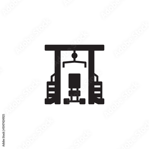 Chest press machine vector illustration for gym equipment and fitness design