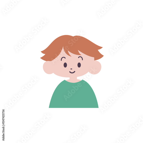子どもの上半身アイコンA【男の子】