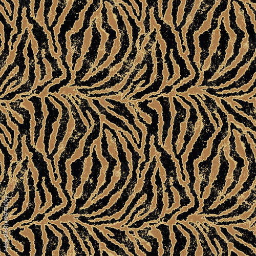 Abstract tiger skin texture wallpaper grunge vector seamless pattern for fabric shirt cloth pillow carpet wrapping 